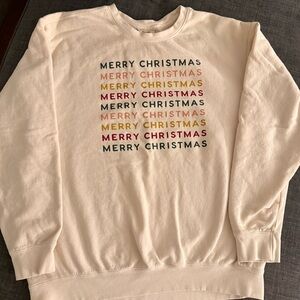 Comfort Colors Cream Merry Christmas Sweater